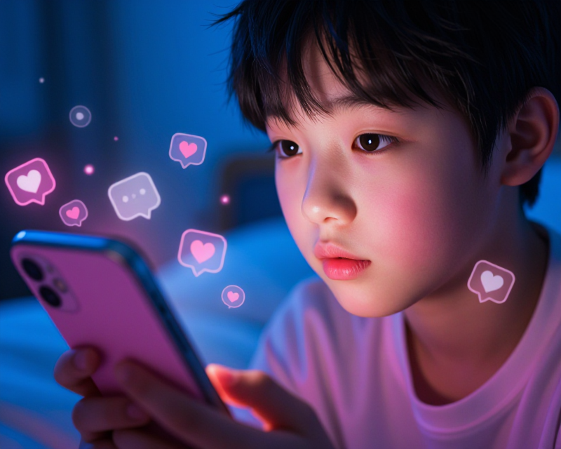 Digital immersion of a teenager