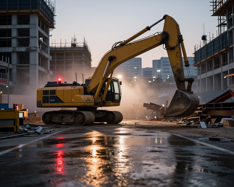 Emergency Scene at Construction Site