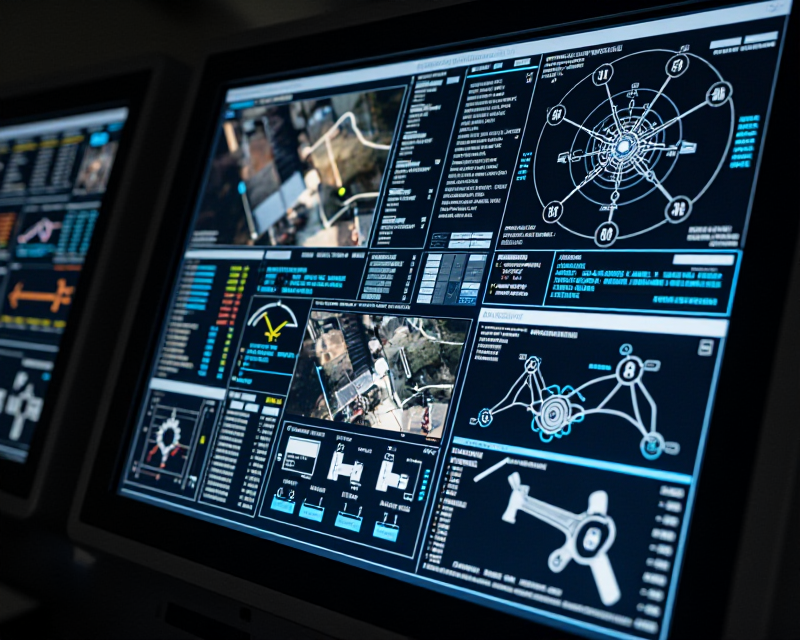 High-tech Military Security Concept