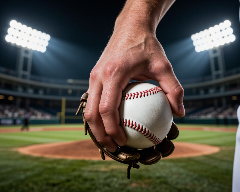 Professional Baseball Pitcher Focus