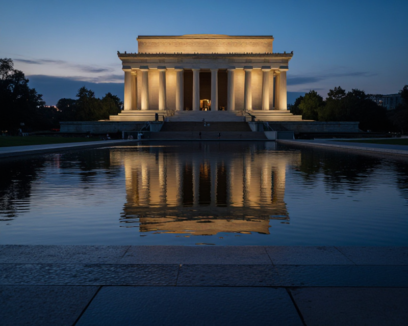 Lincoln Memorial Reflecting Pool at Twilight