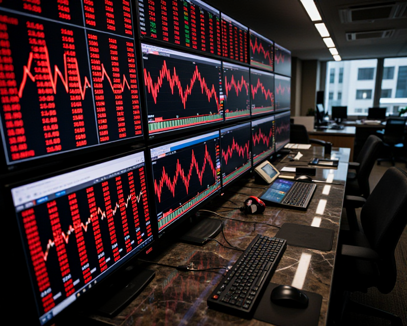 Financial Market Volatility Concept