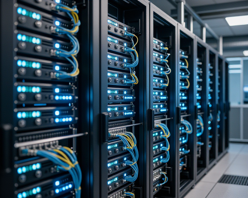High-tech AI and Cloud Infrastructure Concept