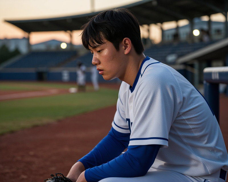 Reflective Baseball Player